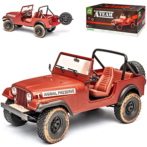 Jeep CJ-7 The A-Team Rot 1976-1986 1/18 Greenlight Modell Auto von Grenlight