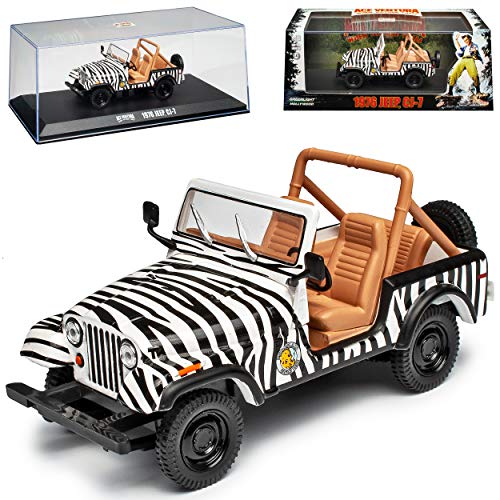 Jeep CJ-7 Wrangler ACE Ventura Weiss 1976-1986 1/43 Greenlight Modell Auto mit individiuellem Wunschkennzeichen von Grenlight