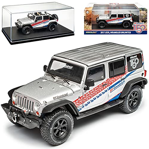 Jeep Wrangler Unlimited Rubicon JK 5 Türer Silber 2007-2018 1/43 Greenlight Modell Auto von Grenlight