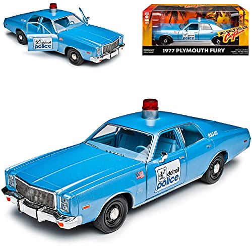 Plymouth Fury Detroit Police Polizei Beverly Hills Cop 1977 1/24 Greenlight Modell Auto von Grenlight