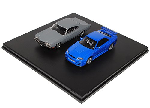 Sparset Nisan Skyline R34 Blau und Chevrolet Chevelle SS Grau Fast and Furious 1/43 Greenlight Modell Auto von Grenlight