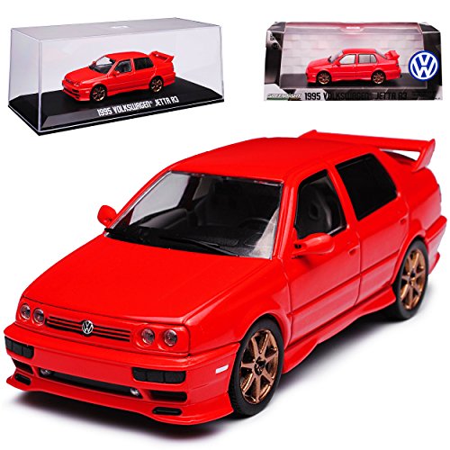 Volkwagen Jeta III Limousine Rot 1992-1998 1/43 Greenlight Modell Auto mit individiuellem Wunschkennzeichen von Grenlight