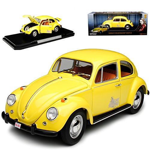 Volkwagen Käfer Beetle Gelb Emma Es war einmal 1/18 Greenlight Modell Auto mit individiuellem Wunschkennzeichen von Grenlight