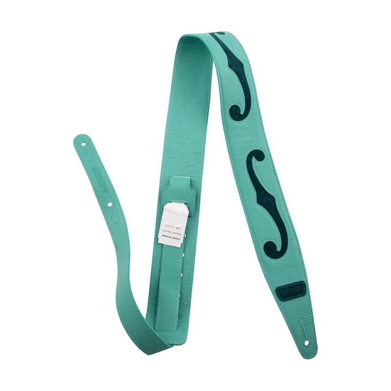 Gretsch Guitars F-Holes Leather Straps, Surf Green and Dark Green von Gretsch Guitars