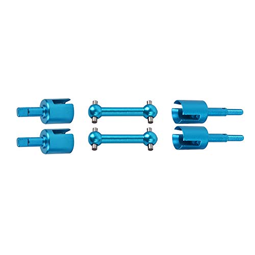 Grevis Metall Hunde Knochen Antriebs Welle Rad Achse Getriebe Cup Joint Set Aluminium Mitnehmer Antriebswelle für 1/10 TT01 TT01D TT01E TT02 RC Auto Upgrade Teile Blau von Grevis