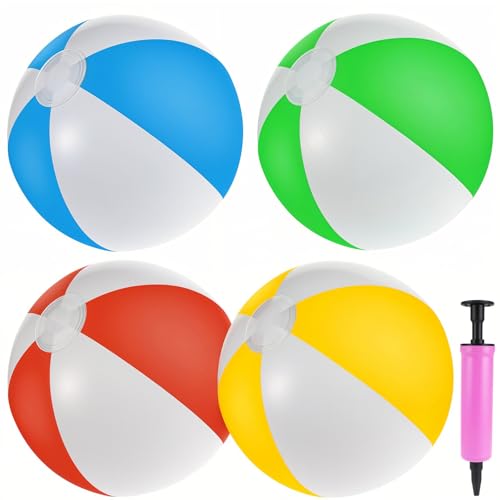 4 Stück Wasserball Aufblasbar 28cm Kinder Aufblasbare Wasserbälle 16 Zoll PVC Strandbälle Groß Bunt Gestreifter Wasserbälle Aufblasbar Schwimmbad Pool Strand Spielzeug Ball für Sommer Partys 4 Stück Wasserball Aufblasbar 28cm Kinder Aufblasbare Wasserbälle 16 Zoll PVC Strandbälle Groß Bunt Gestreifter Wasserbälle Aufblasbar Schwimmbad Pool Strand Spielzeug Ball für Sommer Partys von Grevosea