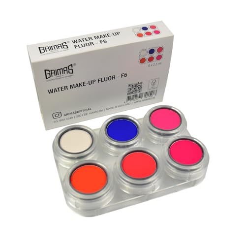 GRIMAS Reines Wasser-Make-up, Palette F6, Fluoreszierende Farbe (20602000F6) von GRIMAS