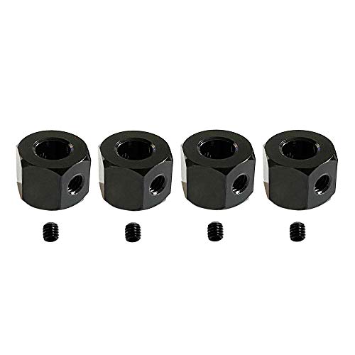 Griwiuiowe 4 STÜCKE 5 Mm 12 Mm Metall Kombinierer Rad Naben Sechskant Adapter für D12 C14 C24 B14 B16 MN D90 D91 RC Auto Upgrade Teile, Schwarz von Griwiuiowe