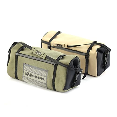 Griwiuiowe wasserdichte Tasche Aufbewahrungstasche Dachtasche GepäCktasche LagerausrüStung für 1/10 RC Raupenauto AXIAL SCX10 TRX4, Khaki von Griwiuiowe