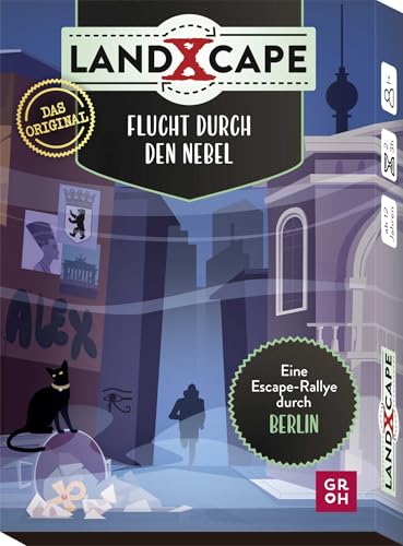 LandXcape - Flucht durch den Nebel: Eine Escape-Rallye quer durch Berlin | Mehrfach spielbares Escape Game für Kinder ab 12 & Erwachsene von Groh Verlag