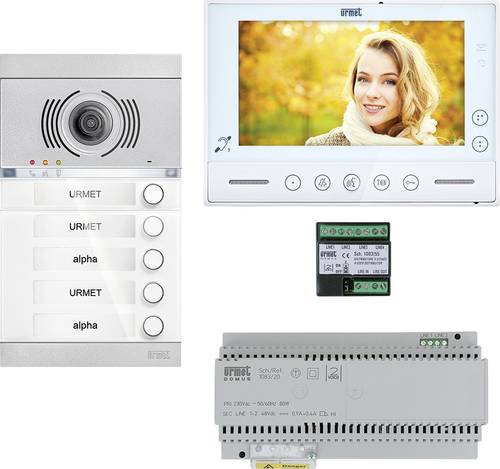 Grothe V-2V-VMO-ASA1-01WE Video-Türsprechanlage 2-Draht, WLAN Komplett-Set Schwarz von Grothe