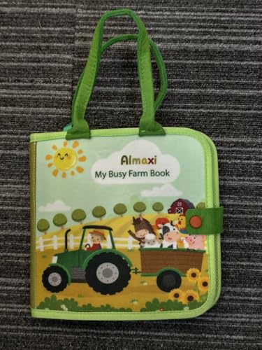 Busy Board Book für Kleinkinder 1-3: Montessori Spielzeug für 1 2 3 4 Jahre alte Jungen und Mädchen - Farm Busy Book Sensory Activity Board Travel Toys for Babies von Growithu