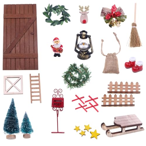 28pcs/Set Dollhouse Weihnachtsdekorationen 1:12 Puppenhauszubehör realistische dekorative Miniatur -Szene Kinder tun Spielen Spielzeug für Puppenhaus, Weihnachtsfeier Dekor Mini Weihnachtsdekoratione von Grtheenumb