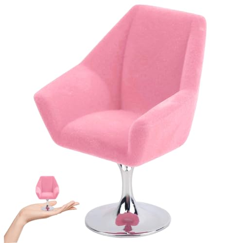 Grtheenumb 1 12 Skala Dollhouse Möbel, Dollhouse Chair Simulation 1/12 Skala Dollhouse Miniatur -Sessel rotieren Versperrte Puppenhaus Couch Luxuriöses Mini -Sofa Möbelmodell für Dollhouse Decor von Grtheenumb