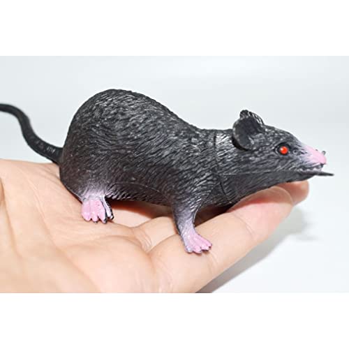 Grtheenumb 2pcs gefälschte Ratte, realistische Mäuse Spielzeug lebensechte Mausmodell Spielzeug lustiger Streichmaterial Halloween Dekoration von Grtheenumb