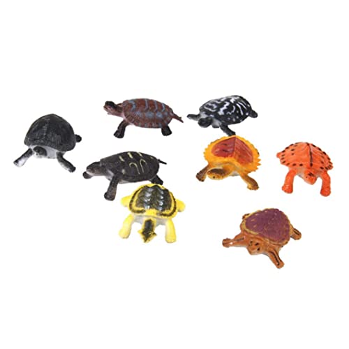 Grtheenumb 8pcs Verschiedene plastische Schildkröte Multi -Nutzung Turtle Miniatur -Figuren langlebige Modellschildkrötenspielzeug für Kinder, Schildkröten -Miniatur -Figuren von Grtheenumb