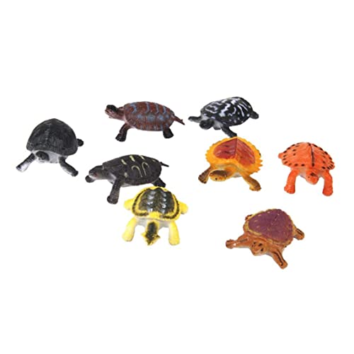 Grtheenumb 8pcs Verschiedene plastische Schildkröte Multi -Nutzungsschildkröten -Miniatur -Figuren Modell Schildkrötespielzeug für Kinder, Verschiedene Plastikschildkröte von Grtheenumb