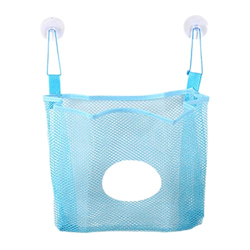 Grtheenumb Bad Spielzeug Organizer Mesh Netto Badewanne Duschspielzeugspeicherhalter mit Saugbecher Blau Zufallsmuster Bad Spielzeug Organizer von Grtheenumb