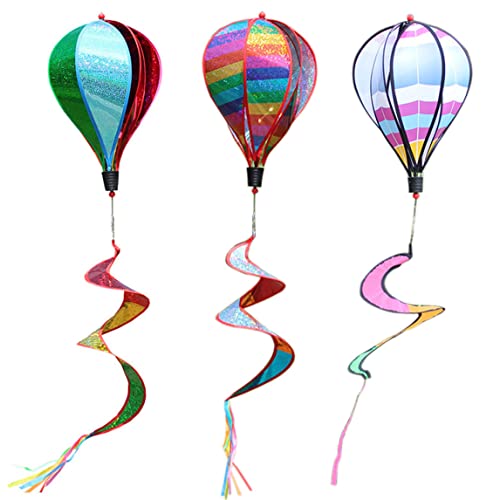 Grtheenumb Gartenwindspinner Hanges Luftballon im Freien im Freien Windmühle Dekoration 3pcs, Luftballons Windspinner von Grtheenumb