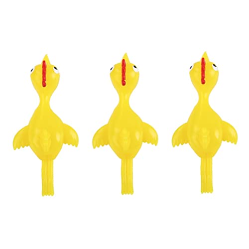 Grtheenumb Hühnchenkatapult Spielzeug dehnbar Fliege Hühner Kinder schnippen EIN Huhn für Kinder 3pcs Fingerschleuder Huhn von Grtheenumb