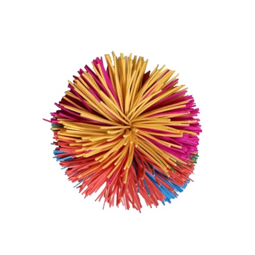 Grtheenumb Monkey Stringy Bälle Bunte Bouncy Ball Rainbow Pom Ball Weich aktive lustige Spielzeug Antistress Spielzeugbälle für Männer Frauen Erwachsene Kinder Bunte Hüftballer von Grtheenumb