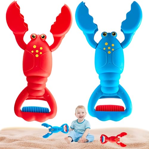 Grtheenumb Sandgräber, Hummerklauenfänger, 2pcs Plastik Sand Bagger Grabber Spielzeug Sand Bagger Squab-and-Grab-Strandspielzeug für Kinder Kleinkind Sommerstrand, Strandspielzeug von Grtheenumb