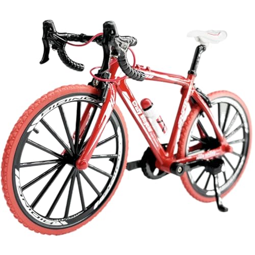 Mini BMX -Fahrrad, Fingerrad, Mini -BMX -Fahrrad -Set mit 32 Zubehör 1: 8 -Skala Realistisches Fingerrad mit beweglicher Lenker und rotierenden Pedalen DIY Decorative Finger BMX für Kinder, rot von Grtheenumb