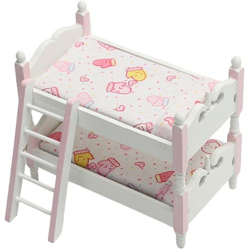 Puppenbettbett, Miniaturpuppenhausmöbel, Puppenbettbett, Puppenhausbett, Puppenhausbett, 1 12 Skala Dollhouse Möbel, 1 12 Skala Puppenhauszubehör, Puppenhausbett von Grtheenumb