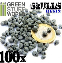 Green Stuff World 100x Totenschädel - Totenköpfe Schädel Skulls Resin (Harz) GSWD39 von Green Stuff World