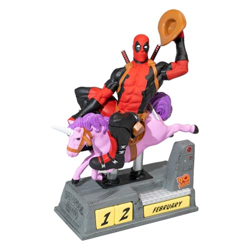 Grupo Erik Ewiger Kalender Marvel Deadpool Figur - 3D Kalender Tischkalender zum Aufstellen - Dauerkalender - Offizieller Demogorgon Marvel Fanartikel Büro Deko von Grupo Erik