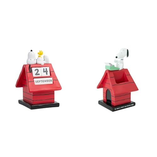 Grupo Erik Ewiger Kalender Peanuts Snoopy Figur 3D Kalender Tischkalender & Stiftehalter Peanuts Snoopy Schreibtisch Organizer Snoopy Figur Stifteköcher Schreibtisch Zubehör von Grupo Erik