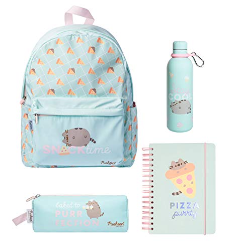 Erik Geschenkset Pusheen - Geschenkbox mit Rucksack, Federmäppchen, Thermosflasche 500 ml und Notizbuch von Grupo Erik