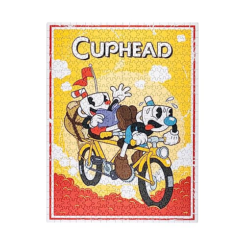 Grupo Erik Puzzle Cuphead Explorer Riders – Puzzle 500 Teile Offizieller Cuphead Fanartikel von Grupo Erik