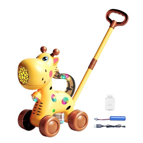 Gruwkue Bubble Cart,Bubble Rasenmäher,Niedliche Tier-Kinder-Blasengebläse-Maschine | Laufspielzeug für Kinder ab 4 Jahren, Traktor-Blasenmaschine, lustiges Hinterhofspiel von Gruwkue