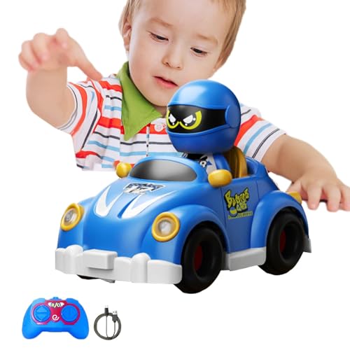 Gruwkue Kleinkinder Autoscooter mit Fernbedienung,Kleines Autoscooter mit Fernbedienung | Kleines ferngesteuertes Autoscooter | RC-Autoscooter mit Auswurf für Kinder, RC-Battle-Car-Spielzeug für von Gruwkue