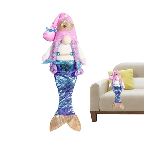Gruwkue Meerjungfrau-Puppe für Mädchen, weiche Meerjungfrau-Puppe für Mädchen - Mädchenspielzeug süße Puppen - Gesichtslose Puppen-Schreibtischdekoration, Meerjungfrau-Spielzeug, von Gruwkue