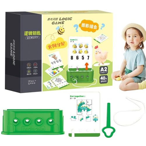 Gruwkue Montessori-Spielzeug für 4-Jährige, Spielzeugschlüssel für Kleinkinder 3-6 | Lernspaß für Kinder, logisches Schlüsselspielzeug für Kinder | Frühpädagogische Lehrmittel für logisches Denken zur von Gruwkue