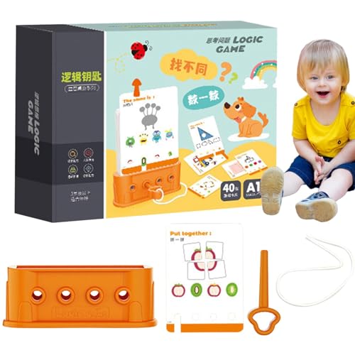 Gruwkue Montessori-Spielzeug für 4-Jährige, Spielzeugschlüssel für Kleinkinder 3-6 - Pädagogische Kinderschlüssel, logisches Schlüsselspielzeug für Kinder, Babyschlüssel - Frühpädagogische Lehrmittel von Gruwkue