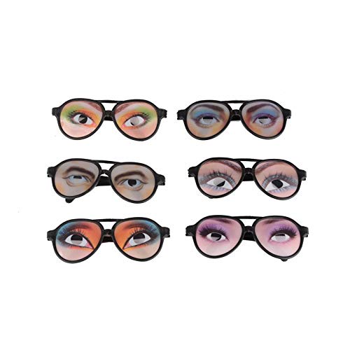 Gshy Lustige Halloween-Brille 6 Stück Zarte Partygläser Halloween Spielzeug Cosplay Requisiten Zufälliger Stil von Gshy