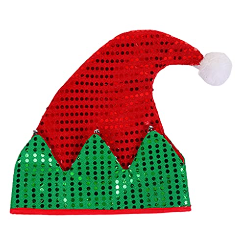 Lustige Mütze, Unisex, glitzernd, rot, grün, bequem, Weihnachtsmannmütze, Partyzubehör, Weihnachtsdekoration für Erwachsene, Kinder, Weihnachtsmütze, Baby und Kinder Lustige Mütze, Unisex, glitzernd, rot, grün, bequem, Weihnachtsmannmütze, Partyzubehör, Weihnachtsdekoration für Erwachsene, Kinder, Weihnachtsmütze, Baby und Kinder von Guaber