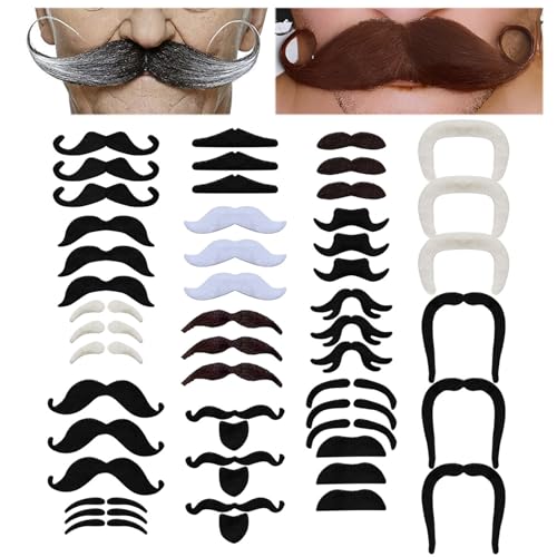 Guador 50 Stück Schnurrbart zum ankleben,Selbstklebend Schnurrbart,Fake Bart Fasching,bart zum ankleben für Weihnachtsfeier Geburtstag Kostüm Karneval Cosplay Themenpartys Guador 50 Stück Schnurrbart zum ankleben,Selbstklebend Schnurrbart,Fake Bart Fasching,bart zum ankleben für Weihnachtsfeier Geburtstag Kostüm Karneval Cosplay Themenpartys von Guador