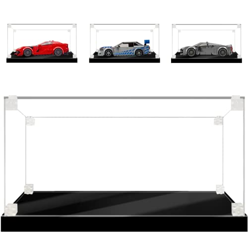 Acryl Vitrine Für Lego Speed Champions, Durchsichtige Acrylbox, Staubdichte Schutz Vitrine Mit Schwarzem Sockel (1 Pcs) von Guangzhou