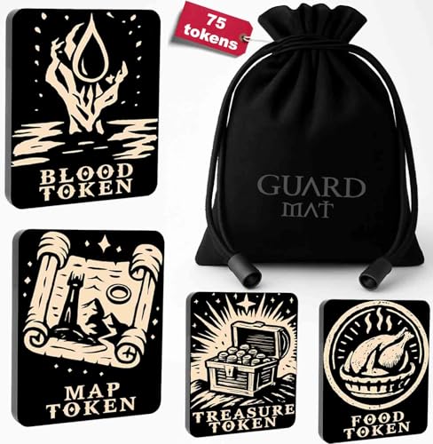 75 Hölzerne Fähigkeitszähler Set für Magic The Gathering - Premium MTG Spielsteine für Fähigkeiten, Status & Effekte - Langlebiges lasergraviertes Holzspielzubehör 75 Hölzerne Fähigkeitszähler Set für Magic The Gathering - Premium MTG Spielsteine für Fähigkeiten, Status & Effekte - Langlebiges lasergraviertes Holzspielzubehör von Guard Mat