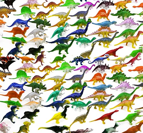 GuassLee OuMuaMua Dinosaurier Figur Spielzeug 78 Pack - Kunststoff Dinosaurier Set Kinder Kleinkind Bildung, Einschließlich T-Rex, Stegosaurus, Monoclonius, Etc. von GuassLee