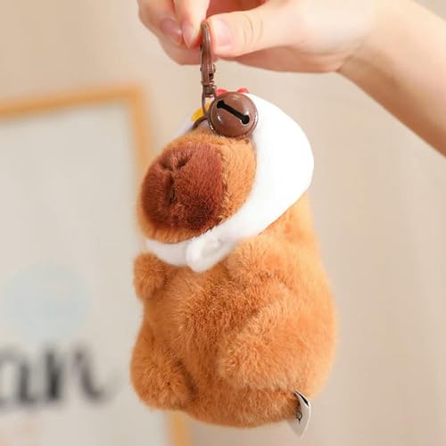 GudiWH Capybara Plüschtier Kawaii Flauschige Capybara Erdbeere Schildkröte Armband Schlüsselanhänger Geburtstagsgeschenk 12CM 2 von GudiWH