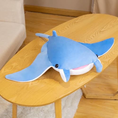 GudiWH Cartoon Fische, Mantarochen, Plüschtiere, süße Plüschkissen, weiche Puppen, Kinder 70cm 2 von GudiWH