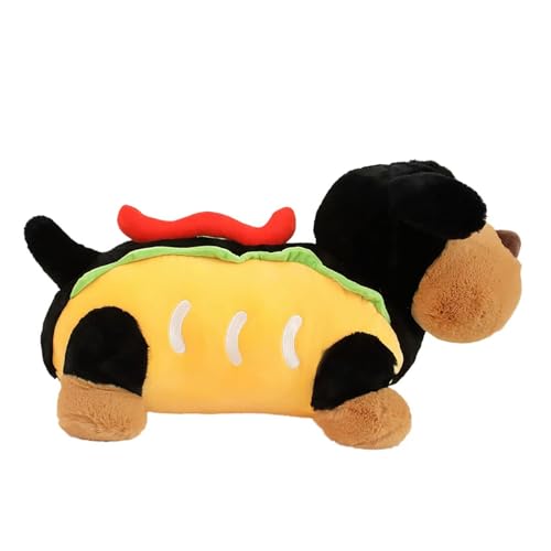 GudiWH Cartoon Hot Dog Plüschtier Plüsch Welpen Kissen Kinderzimmer Dekoration Kissen niedlich kreatives Geschenk Geburtstag 30cm 1 von GudiWH