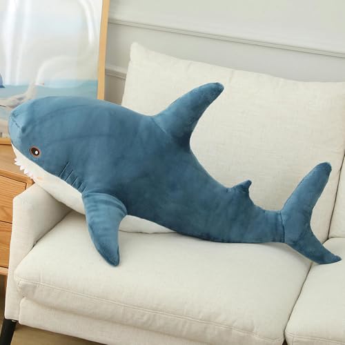 GudiWH Hai weiches Kissen Plüschtier Tier Puppe, Zuhause Kissen Kinder Geburtstagsgeschenk 45cm 2 von GudiWH