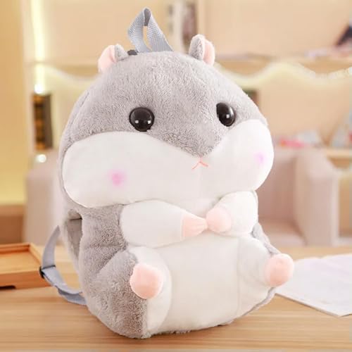 GudiWH Hamster Plüsch Rucksack süß Plüsch Hamster Kinder Plüsch Spielzeug Junge Schule Tasche Geschenk für Freundin Geburtstag 40cm 1 von GudiWH