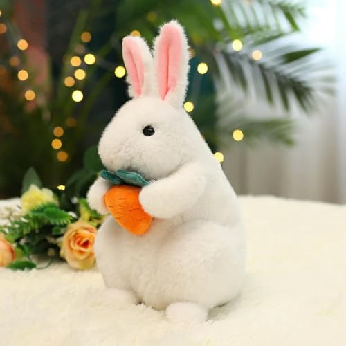 GudiWH Kawaii Hase Plüschtiere Hase Plüsch lebensechtes Tierspielzeug Kinder Mädchen Geburtstagsgeschenke Zimmer Dekoration 22CM 1 von GudiWH